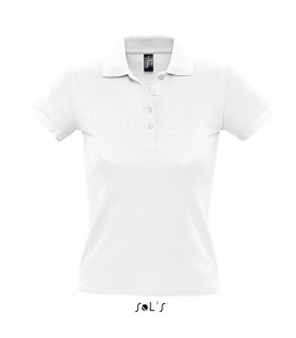 POLO PEOPLE BIANCO DONNA 210GR M/CORTA SOL'S