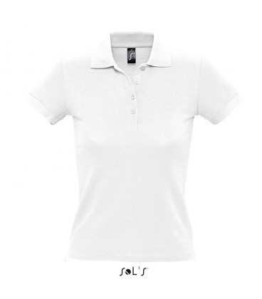 POLO PEOPLE BIANCO DONNA 210GR M/CORTA SOL'S
