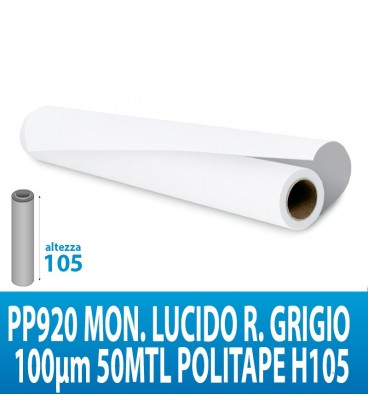 PVC ADES. PP920 MON. LUCIDO R. GRIGIO 100MIC 50MTL POLITAPE H105