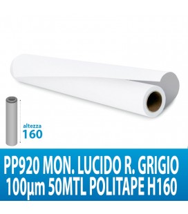 PVC ADES. PP920 MON. LUCIDO R. GRIGIO 100MIC 50MTL POLITAPE H160