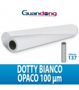 PVC ADESIVO MURALE DOTTY BIANCO OPACO 100MIC 50MTL GUANDONG H137