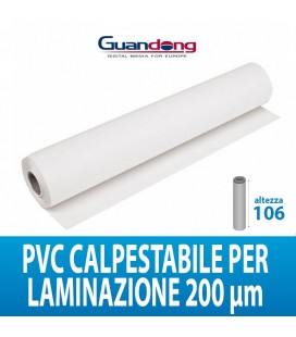 PVC CALPESTABILE PER LAMINAZIONE TRASP. OPACO 200MIC. 50MTL GUANDONG H106