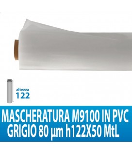 MASCHERATURA M9100 IN PVC GRIGIO 80 MIC H122X50MTL