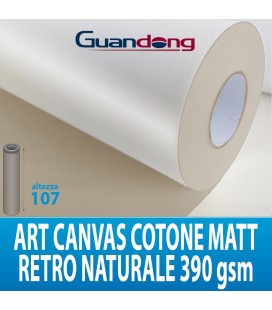 CANVAS ART COTONE 390GR OPACO RETRO NATURALE 18MTL GUANDONG H107